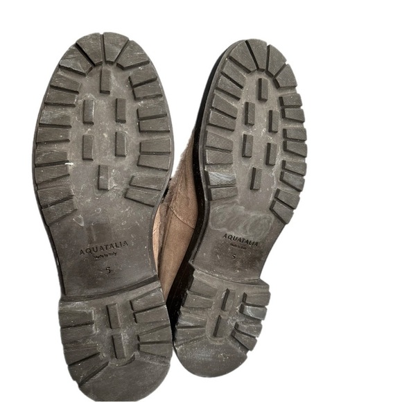 Aquatalia  Lorena Suede/Shearling Boots Taupe  Size 5 Made in Italy $649… - Picture 4 of 11